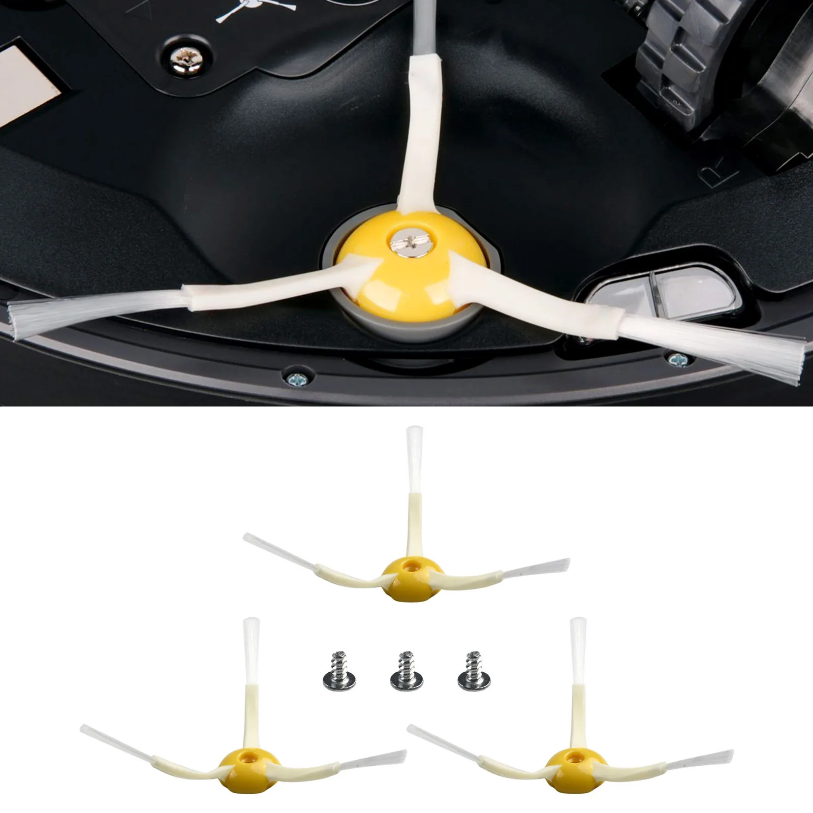 3pcs Side Brushes Screws Kit For Roomba 500 600 700 Series Vacuum Cleaner Accessories For Household Edge Corner Cleaning
3pcs Side Brushes Screws Kit For Roomba 500 600 700 Series Vacuum Cleaner Accessories For Household Edge Corner Cleaning