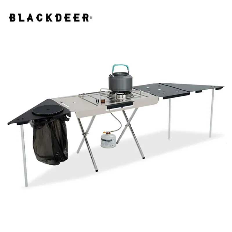 

Многофункциональный складной стол BLACK-DEER M1 с держателем для лампы, алюминиевый сплав, быстрое открытие, для отдыха на открытом воздухе, походов, пикника, вес 4 кг