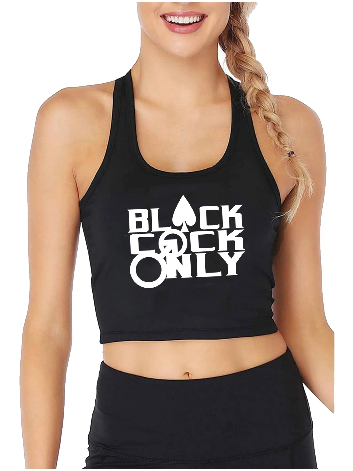 Black Cock Only Design Sexy Slim Fit Crop Top Hotwife Humorous Flirting Cuckold Tank Top Swinger Funny Naughty Camisole
Black Cock Only Design Sexy Slim Fit Crop Top Hotwife Humorous Flirting Cuckold Tank Top Swinger Funny Naughty Camisole