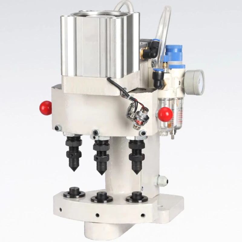 Pneumatic three head all in one snap button attaching fastener machine eyelet machine sewing machine
Pneumatic three head all in one snap button attaching fastener machine eyelet machine sewing machine