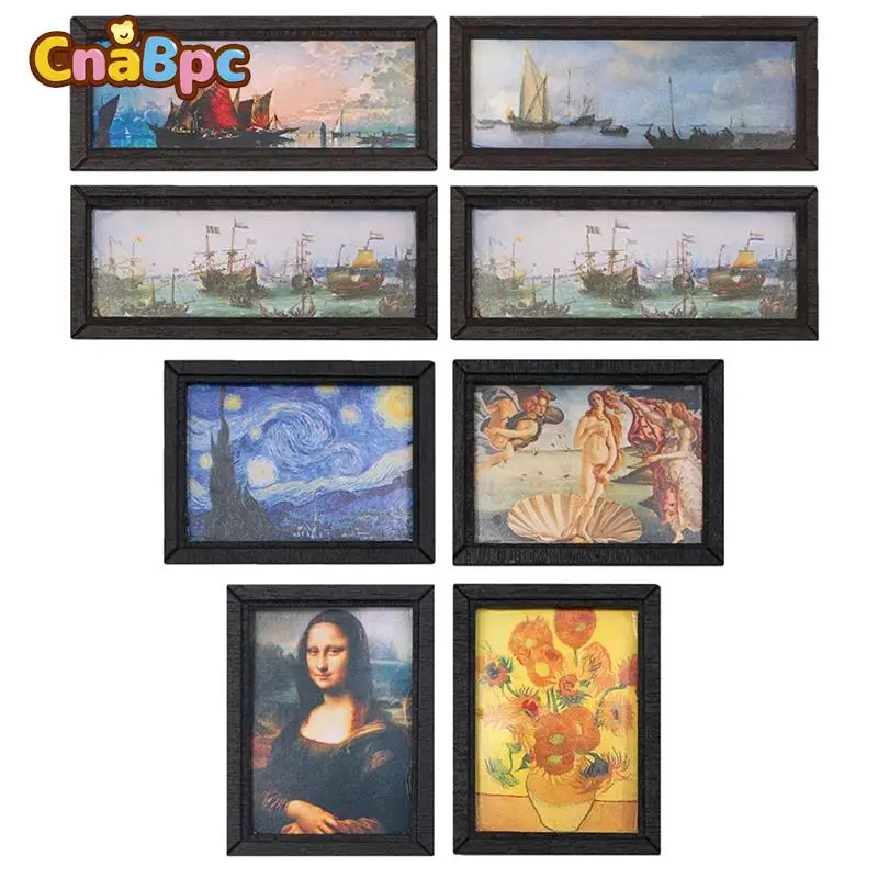 8Pcs/Set 1:12 Dollhouse Miniature Vintage Oil Painting Mural Photos Wall Picture Model Doll House Livingroom Scene Accessories
8Pcs/Set 1:12 Dollhouse Miniature Vintage Oil Painting Mural Photos Wall Picture Model Doll House Livingroom Scene Accessories