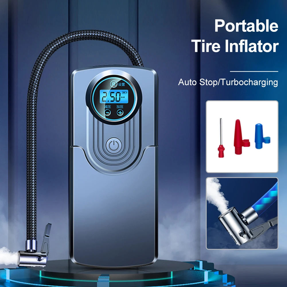 Multifunctional 120W Cordless Tire Inflator USB Handheld Air Compressor Pump Car Tyre Inflator Tools For Motocycle Bicycle Balls
Multifunctional 120W Cordless Tire Inflator USB Handheld Air Compressor Pump Car Tyre Inflator Tools For Motocycle Bicycle Balls