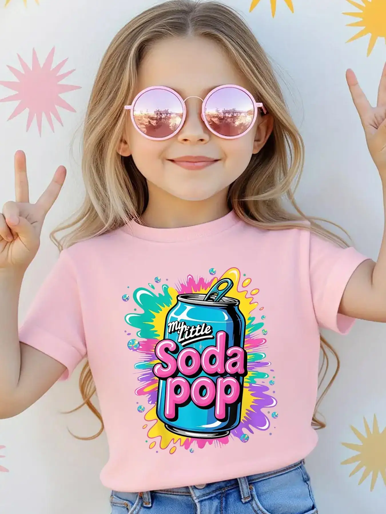 تي شيرت بناتي جديد بتصميم 2026 بطبعة علبة كولا ونمط مشروب الصودا، قطعة واحدة، كاجوال رياضي بأكمام قصيرة، بتصميم K-Pop تي شيرت بناتي جديد بتصميم 2026 بطبعة علبة كولا ونمط مشروب الصودا، قطعة واحدة، كاجوال رياضي بأكمام قصيرة، بتصميم K-Pop