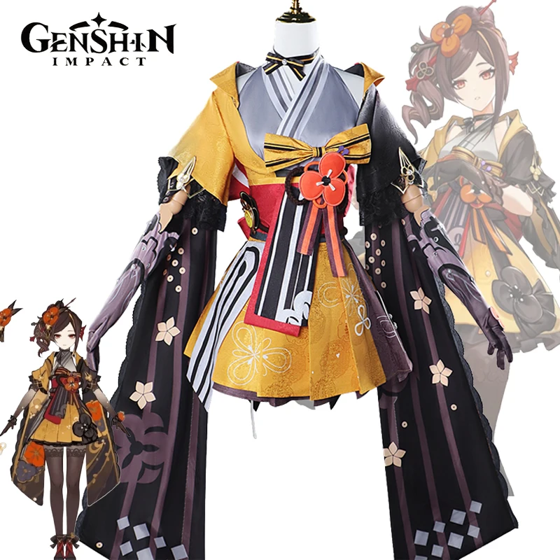 

Chiori костюмы для косплея игра Genshin полный комплект наряд платье парик обувь Фонтейн аниме ролевые игры Карнавальная Вечеринка Одежда