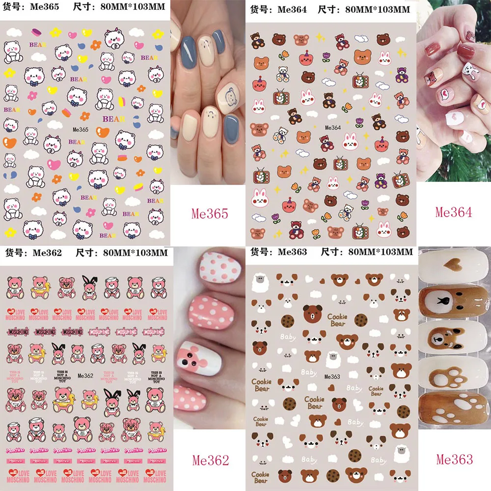 Cartoon Cute Pink Teddy Bear Bear's-Paw Kid Beautiful Fake Nail Art Decor Water Sticker Designed Decoration Supplie Girl Gift
Cartoon Cute Pink Teddy Bear Bear's-Paw Kid Beautiful Fake Nail Art Decor Water Sticker Designed Decoration Supplie Girl Gift