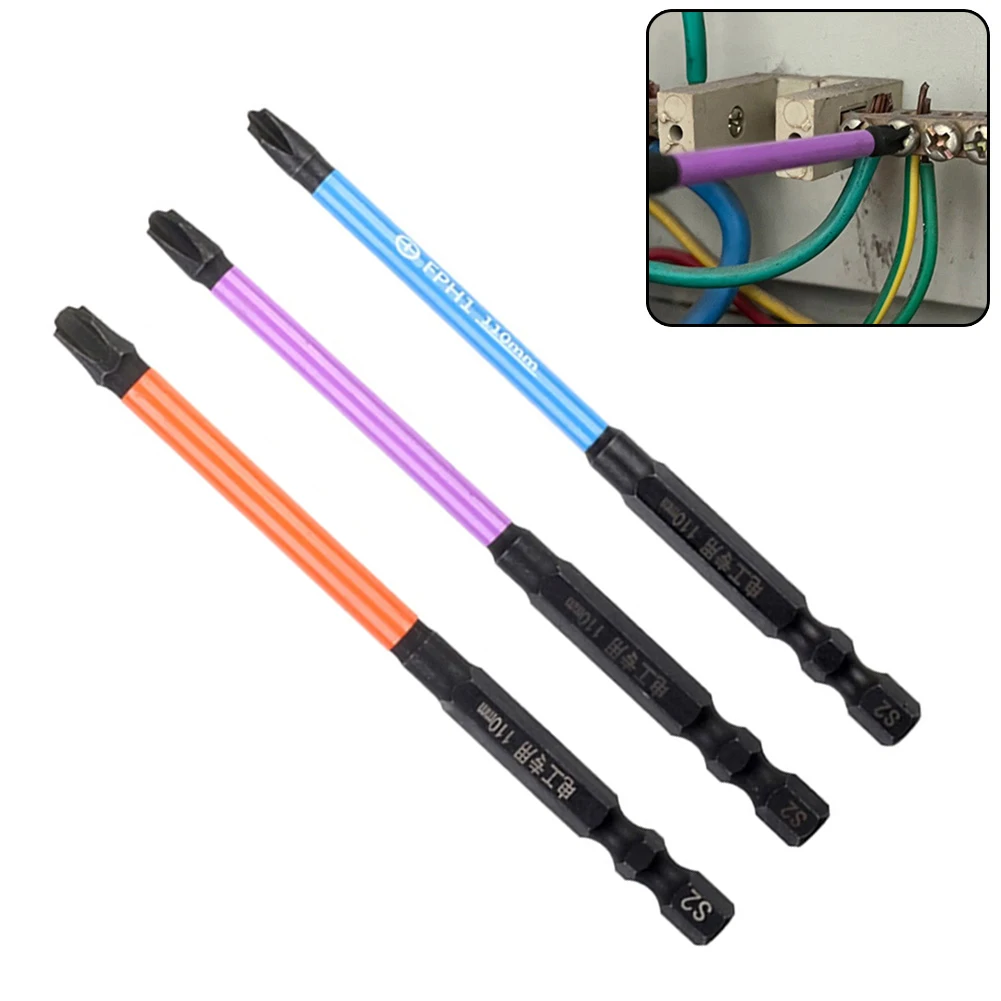 3X 110mm Magnetic Special Slotted Cross Screwdriver Bit Phosphating Alloy Steel Rust Proof Bit For Electrician PH1 PH2 PH3
3X 110mm Magnetic Special Slotted Cross Screwdriver Bit Phosphating Alloy Steel Rust Proof Bit For Electrician PH1 PH2 PH3