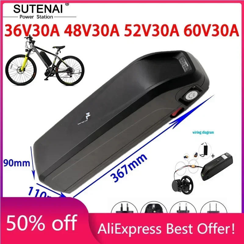Original 48V Battery 48V 20AH 52V ebike Battery 36V Hailong Max 40A BMS 350W 500W 750W 1000W 1500W 18650 Cell BBS02 BBS03 BBSHD
Original 48V Battery 48V 20AH 52V ebike Battery 36V Hailong Max 40A BMS 350W 500W 750W 1000W 1500W 18650 Cell BBS02 BBS03 BBSHD