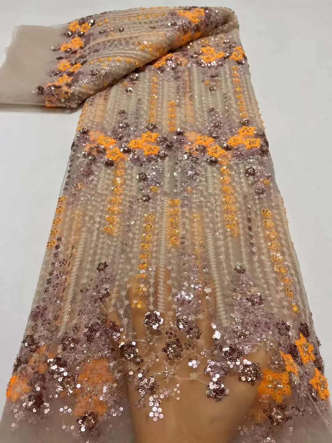 Nigeria French Tulle Lace Fabric Embroidery African Handmade Beaded Lace Fabric High End Mesh Material Luxury Sequins For Party
Nigeria French Tulle Lace Fabric Embroidery African Handmade Beaded Lace Fabric High End Mesh Material Luxury Sequins For Party