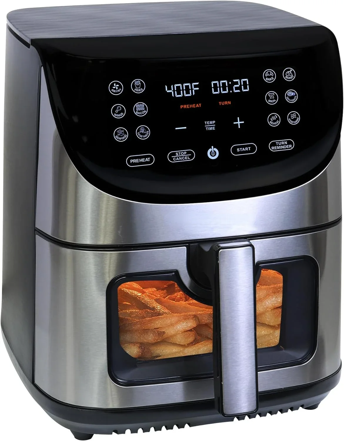 Family Size 8 Qt Air Fryer with 1700W Power, Digital Touch Screen, Programmable Temperature & Timer,12 Preset Cooking Functions
Family Size 8 Qt Air Fryer with 1700W Power, Digital Touch Screen, Programmable Temperature & Timer,12 Preset Cooking Functions