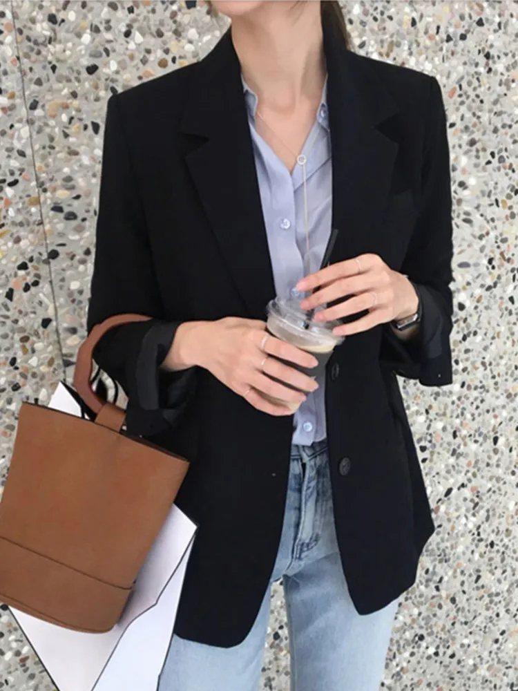Blazers Women Long Sleeve Autumn Coats for Ladies Elegant Mujer De Moda 2023Retro All-match Minimalist New Preppy Style
Blazers Women Long Sleeve Autumn Coats for Ladies Elegant Mujer De Moda 2023Retro All-match Minimalist New Preppy Style