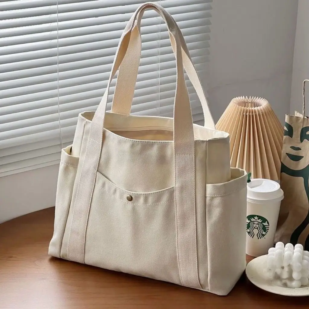 Large Capacity Canvas Solid Tote Bag Versatile Handbag for Commuter Work Student Class Underarm Women's Bag Shopping Bag Ladies
Large Capacity Canvas Solid Tote Bag Versatile Handbag for Commuter Work Student Class Underarm Women's Bag Shopping Bag Ladies