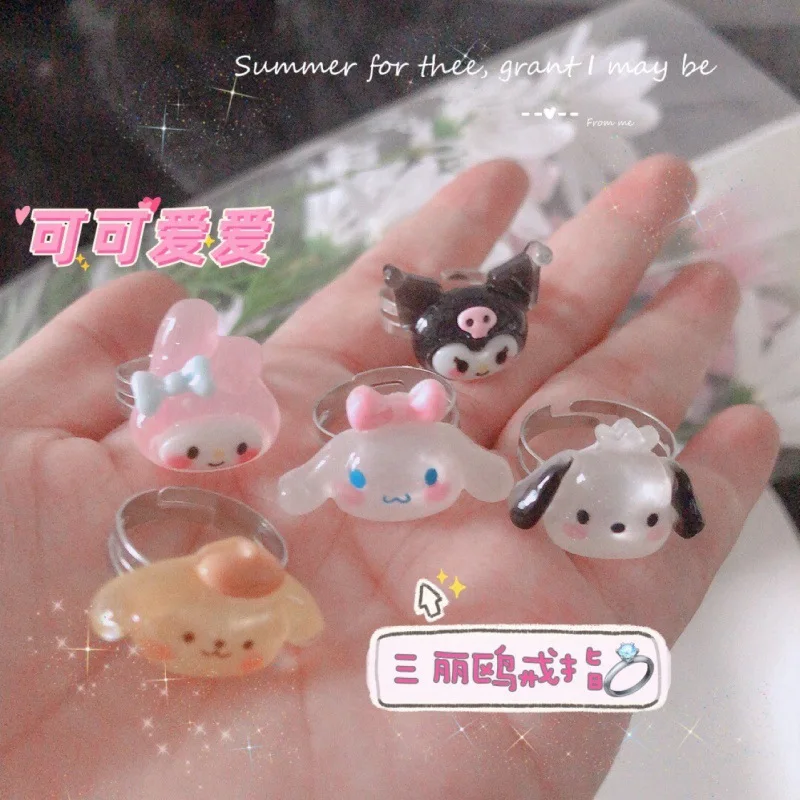 Kawaii Cinnamorolls My Melodys Kuromis Adjustable Women Rings Y2K Trendy Ring Creative Finger Jewelry Accessory Holiday Gifts
Kawaii Cinnamorolls My Melodys Kuromis Adjustable Women Rings Y2K Trendy Ring Creative Finger Jewelry Accessory Holiday Gifts