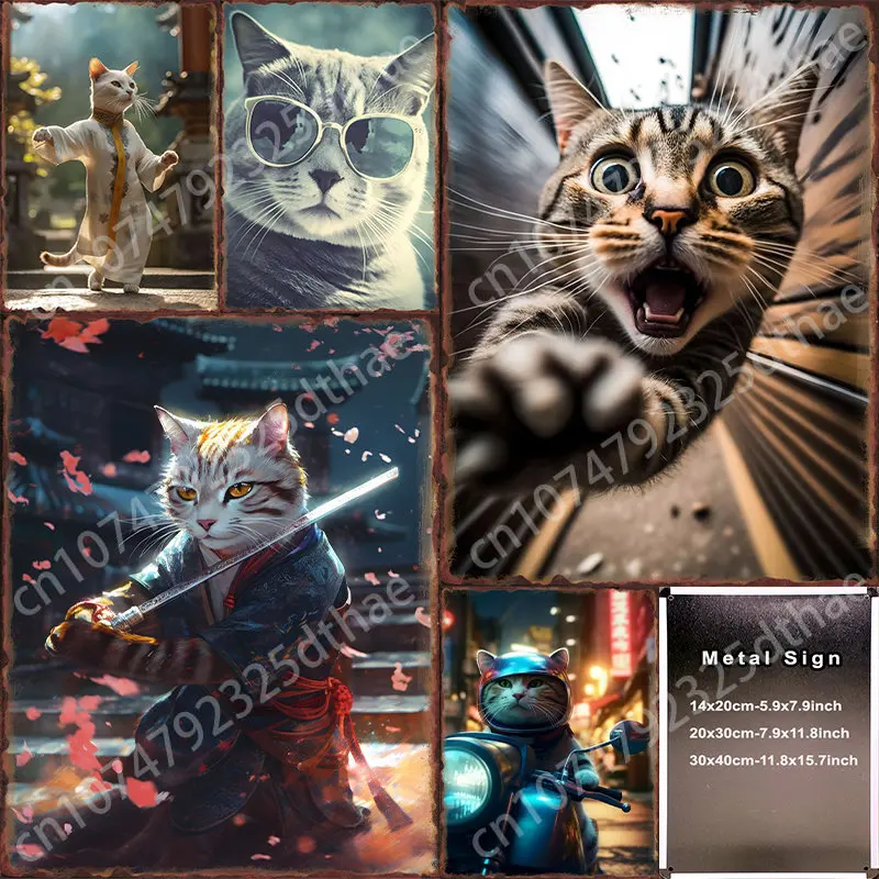 Cat Humor Tin Sign Funny Portrait Posters Metal Vintage Wall Decor Retro for Home Pet Shop Plate Panting Pictures Decoracion
Cat Humor Tin Sign Funny Portrait Posters Metal Vintage Wall Decor Retro for Home Pet Shop Plate Panting Pictures Decoracion