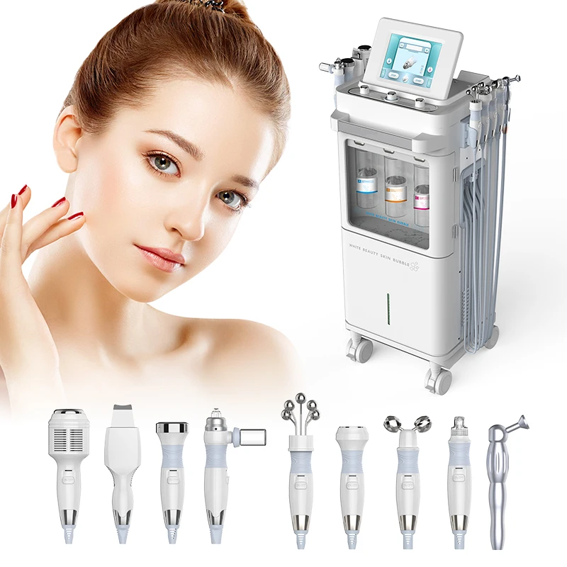 Multi-function 9 In1 Microdermoabrasion Facial Machine Skin Care Cleansing Water Grinding H2O2 Bubble Hydrafacial Machine Beauty
Multi-function 9 In1 Microdermoabrasion Facial Machine Skin Care Cleansing Water Grinding H2O2 Bubble Hydrafacial Machine Beauty