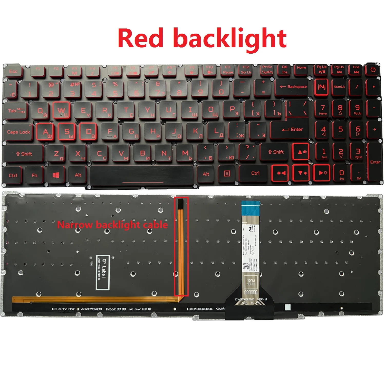 NEW For Acer Nitro 5 AN515-56 AN515-57 AN515-58 AN515-45 Helios 300 PH315-54 N22C1 N20C1 Spain/UK/ Russian laptop keyboard NEW For Acer Nitro 5 AN515-56 AN515-57 AN515-58 AN515-45 Helios 300 PH315-54 N22C1 N20C1 Spain/UK/ Russian laptop keyboard