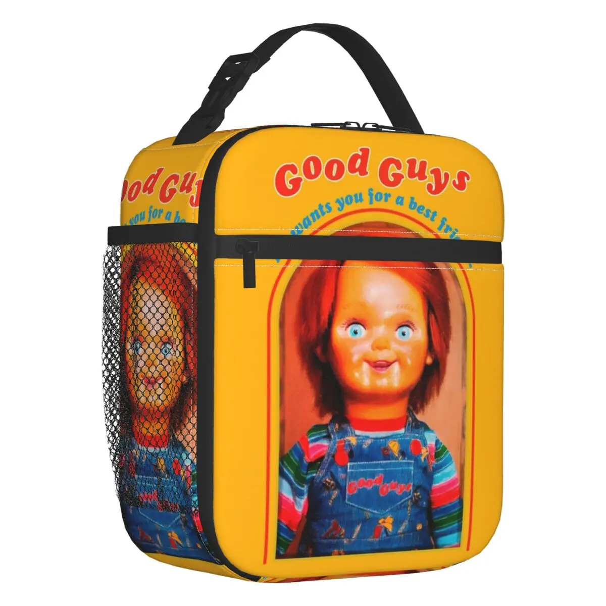 Chucky Retro Movies Thermal Insulated Lunch Bag Good Guys Child's Play Resuable Lunch Tote for Outdoor Picnic Storage Food Box
Chucky Retro Movies Thermal Insulated Lunch Bag Good Guys Child's Play Resuable Lunch Tote for Outdoor Picnic Storage Food Box