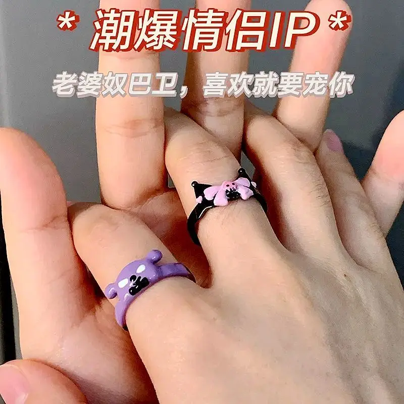 Kawaii Sanrio Accessories Ring Kuromi Cute Beauty Couple Rings Cp Girlfriends Open Rings Toys for Girls Gift
Kawaii Sanrio Accessories Ring Kuromi Cute Beauty Couple Rings Cp Girlfriends Open Rings Toys for Girls Gift