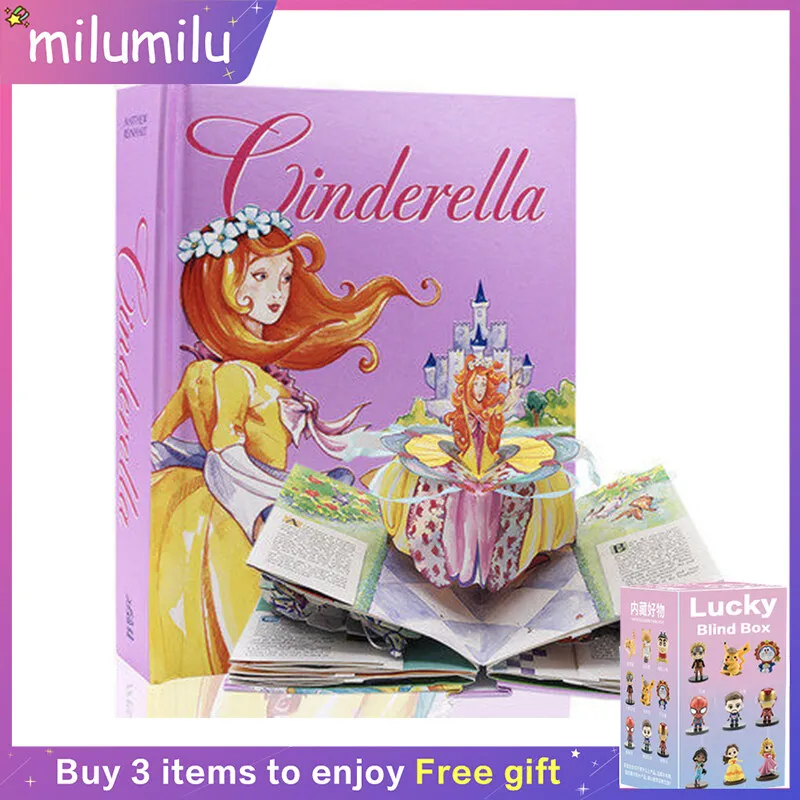 MiluMilu Original Children Books Cinderella Pop Up Book 3D English Picture For Kids
MiluMilu Original Children Books Cinderella Pop Up Book 3D English Picture For Kids