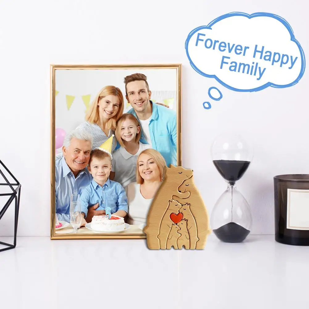 Wooden Bear Family Statue Family Art Puzzle Desktop Decoration Heart Ornament Wood Family Birthday Puzzle Day Gift Home Mot E6L4
Wooden Bear Family Statue Family Art Puzzle Desktop Decoration Heart Ornament Wood Family Birthday Puzzle Day Gift Home Mot E6L4