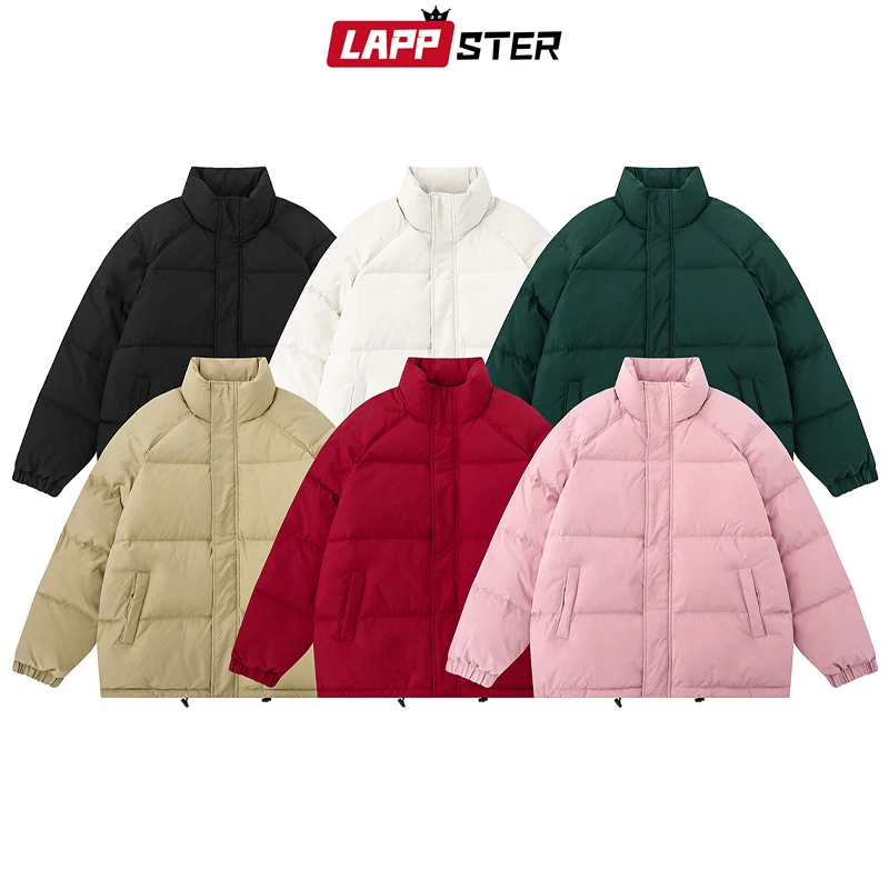 

LAPPSTER Y2k Korean Fashions Thick Puffer Jackets Black Winter Puffer Jacket Harajuku Parkas Streetwear Quilted Jackets Coats