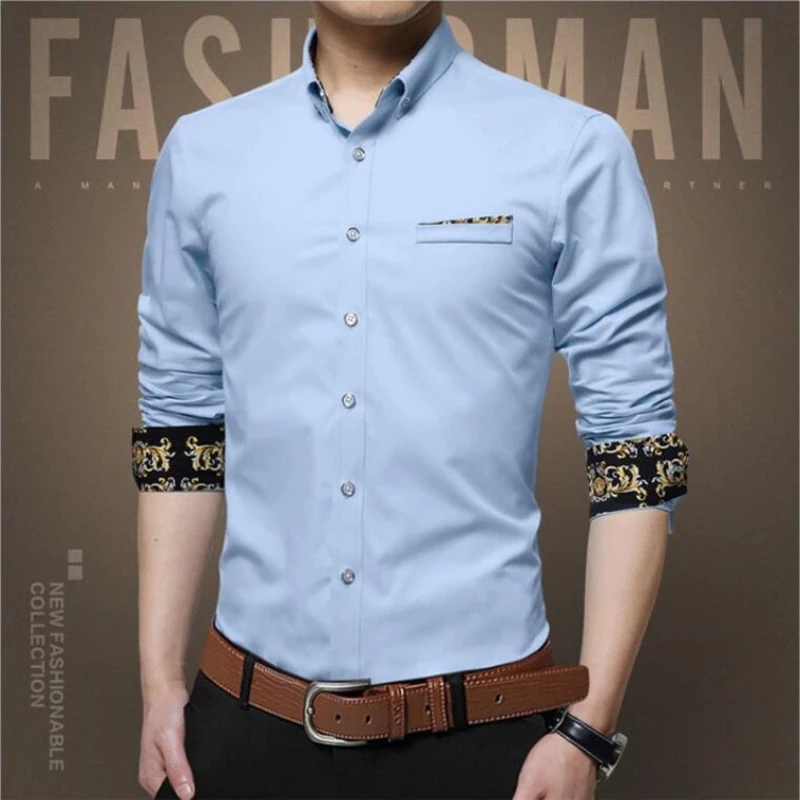 Men's Luxury Casual Formal Long Sleeve Shirt Slim Fit Fashion Brand Shirt Cotton Men's Four Seasons Long Sleeve Shirt Size M-5XL
Men's Luxury Casual Formal Long Sleeve Shirt Slim Fit Fashion Brand Shirt Cotton Men's Four Seasons Long Sleeve Shirt Size M-5XL