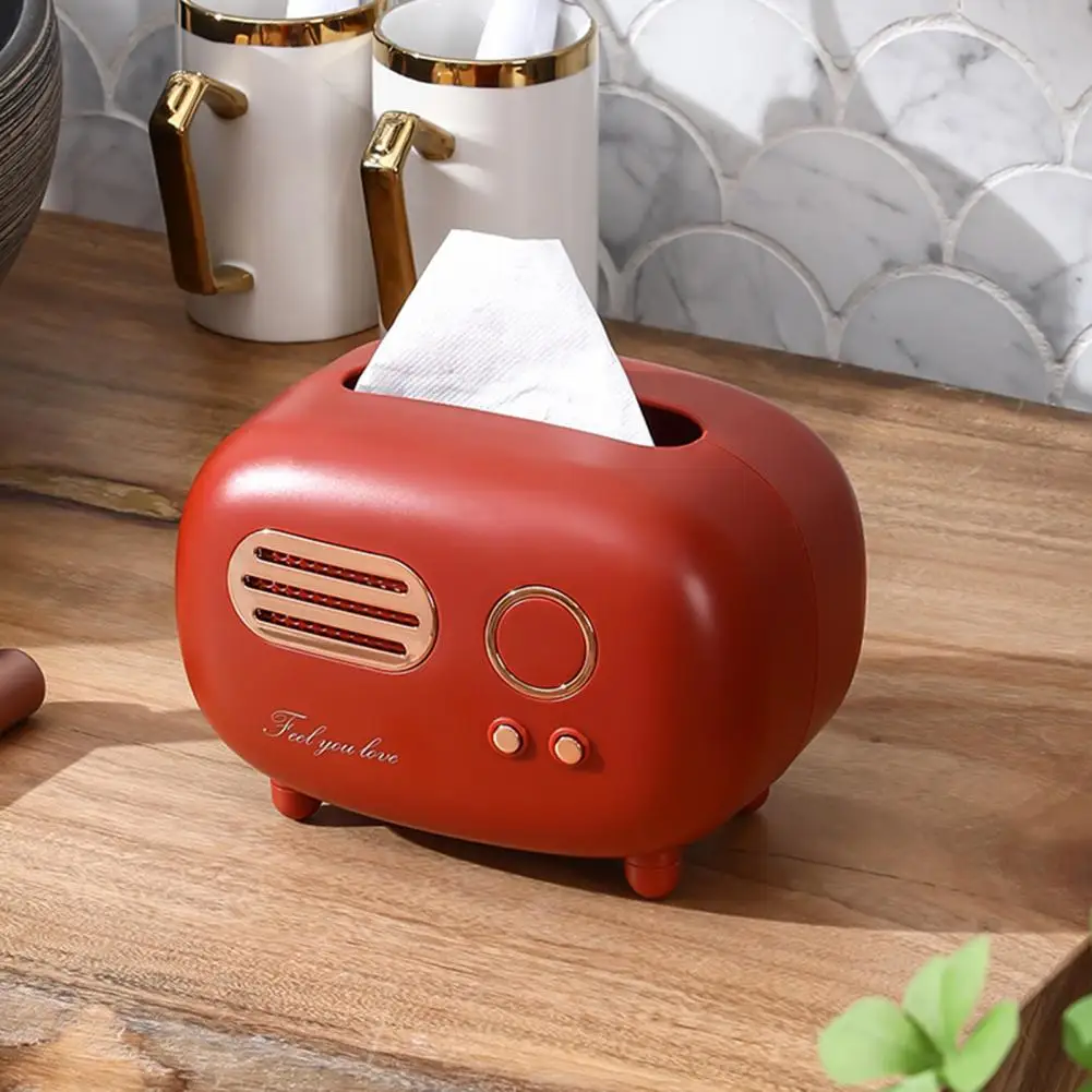 Tissue Holder Large Capacity Non-slip Wide Opening Electroplating Dustproof Retro Radio Napkin Dispenser Box for Living Room
Tissue Holder Large Capacity Non-slip Wide Opening Electroplating Dustproof Retro Radio Napkin Dispenser Box for Living Room