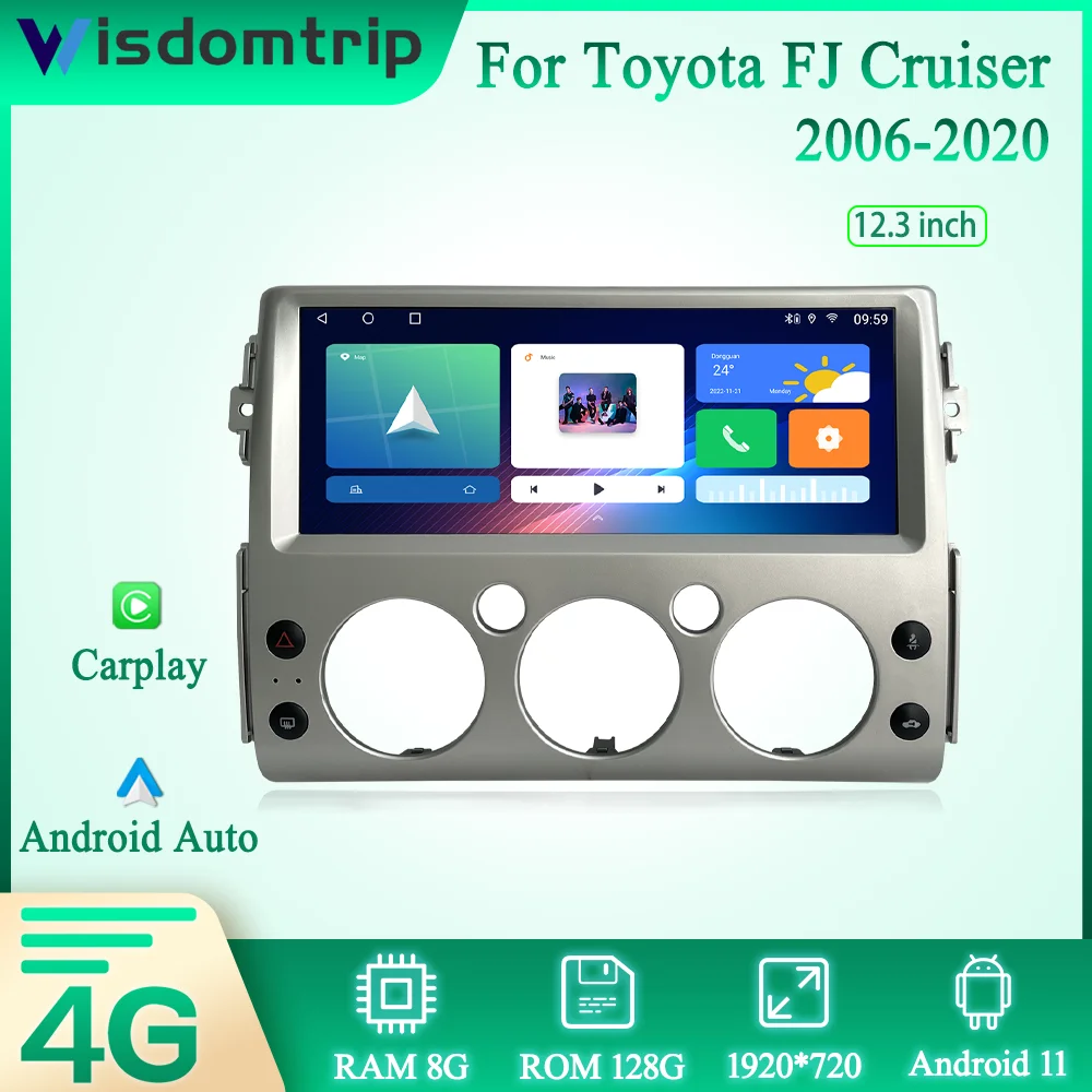 12,3 "для Toyota FJ Cruiser 2006-2020, умный мультимедийный видеоплеер, GPS, Android 11, радио, 4G, навигация + CarPlay
12,3 "для Toyota FJ Cruiser 2006-2020, умный мультимедийный видеоплеер, GPS, Android 11, радио, 4G, навигация + CarPlay