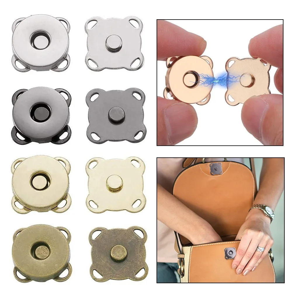 

5/1 Set Magnetic Snaps Button Magnet Button Closure Fastener Snap Buttons Sewing for DIY Purses Bags Clothes Handbags