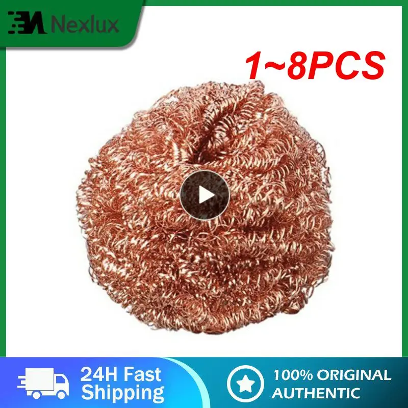 

1~8PCS Cleaning Ball Desoldering Soldering Iron Mesh Filter Cleaning Nozzle Tip Copper Wire Cleaner Ball Metal Dross Box Clean