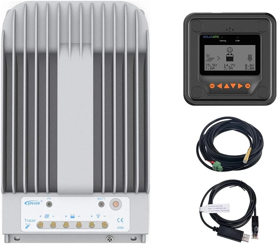 MPPT Solar Charge Controller 40A 150V PV Solar Panel Controller Negative Ground W/ MT50 Remote Meter + Temperature Sensor PC Mon
MPPT Solar Charge Controller 40A 150V PV Solar Panel Controller Negative Ground W/ MT50 Remote Meter + Temperature Sensor PC Mon