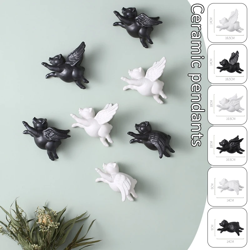 Nordic Style Fly Pig Wall Mounted Ornament 3D Cute Ceramics Pig Hanging Decor Living Room Background Wall Personality Lovely
Nordic Style Fly Pig Wall Mounted Ornament 3D Cute Ceramics Pig Hanging Decor Living Room Background Wall Personality Lovely