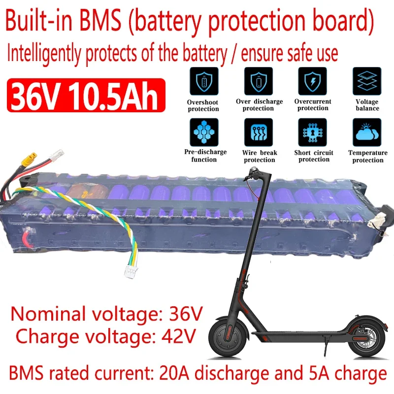Genuine/Original 36V 10S3P 18650 Lithium Battery Pack 600 Watt 20A BMS XT60 Plug for Xiaomi Mijia M365 Electric Bicycle Scoot
Genuine/Original 36V 10S3P 18650 Lithium Battery Pack 600 Watt 20A BMS XT60 Plug for Xiaomi Mijia M365 Electric Bicycle Scoot