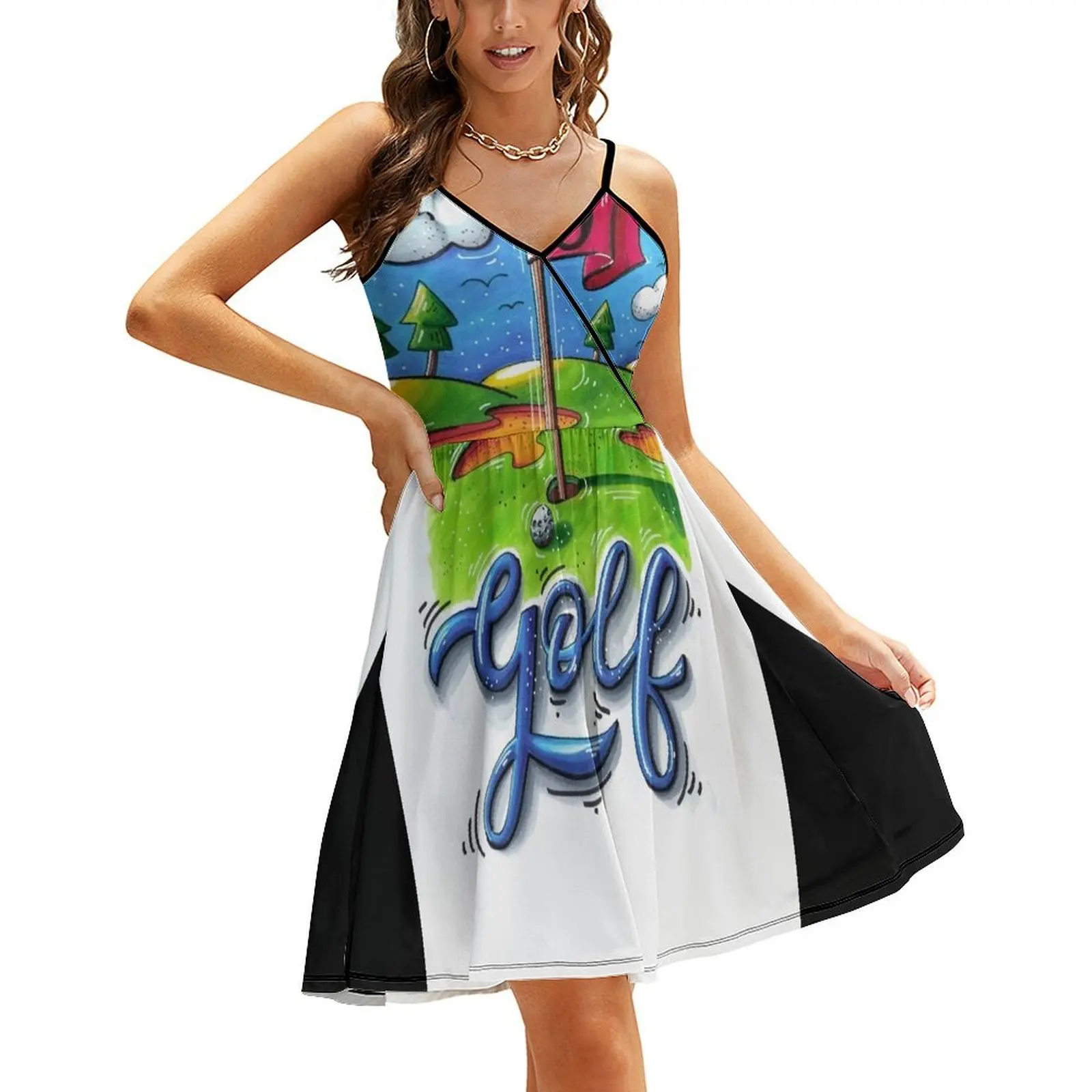 Golf course Sling Dress cocktail dresses Dress vintage loose women's dress elegant party dresses for women 2024
Golf course Sling Dress cocktail dresses Dress vintage loose women's dress elegant party dresses for women 2024