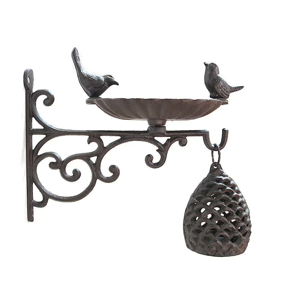 Courtyard Blue Country Hanging Garden Wall Bird Food Outdoor American Decoration Cast Basin Hook Iron Wrought 
Courtyard Blue Country Hanging Garden Wall Bird Food Outdoor American Decoration Cast Basin Hook Iron Wrought