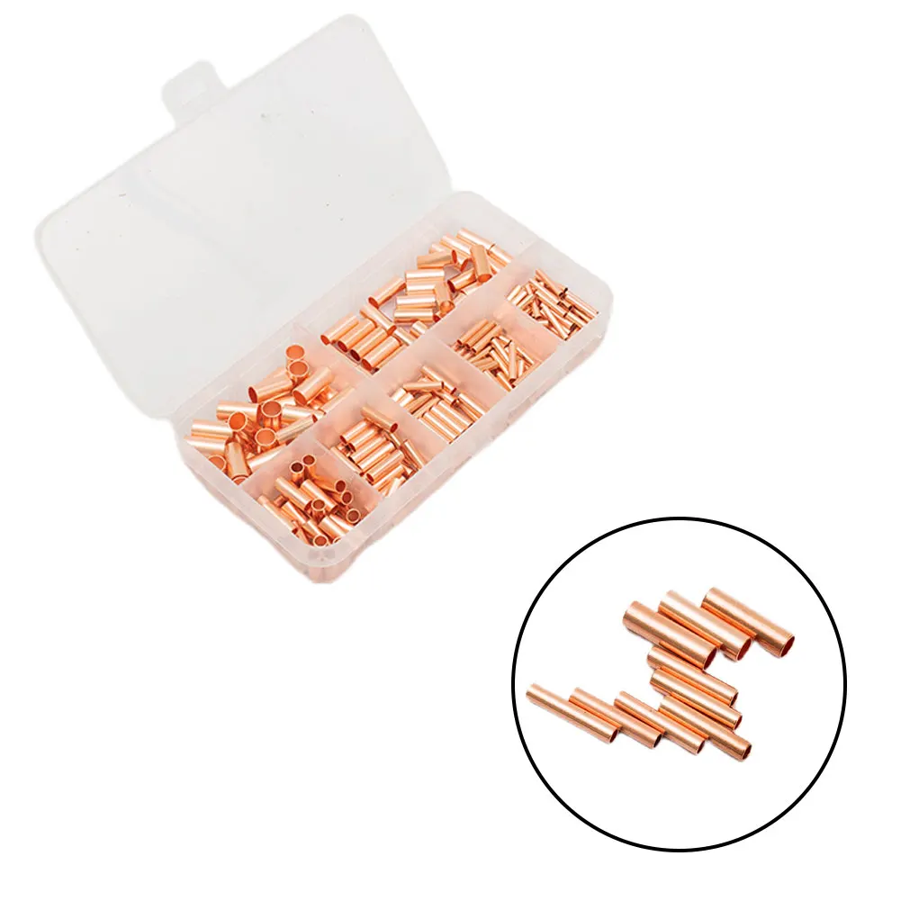 250Pcs GT1-6mm Copper Tube Butt Wire Ferrule Cable Crimp Connectors Terminal Kit High-quality Materials, Durable Convenient
250Pcs GT1-6mm Copper Tube Butt Wire Ferrule Cable Crimp Connectors Terminal Kit High-quality Materials, Durable Convenient