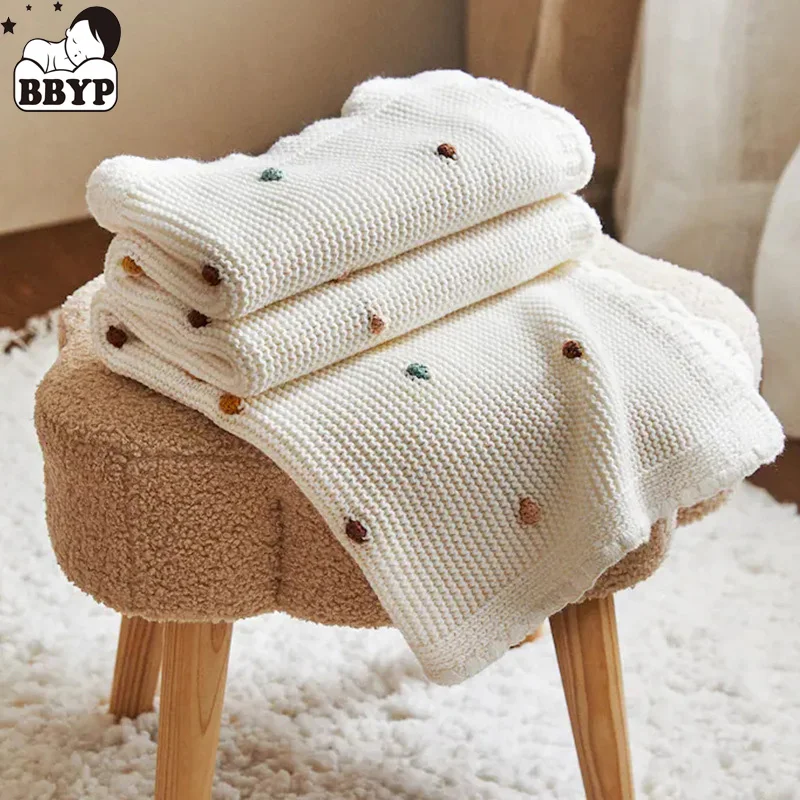 Newborn Baby Blanket Knitted Dot Sofa Throw Blankets Soft Tapestry Baby Swaddle Wrap Crib Stroller Blanket
Newborn Baby Blanket Knitted Dot Sofa Throw Blankets Soft Tapestry Baby Swaddle Wrap Crib Stroller Blanket