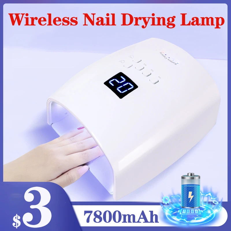 120W Upgrade UV Led Nail Lamp Cordless Rechargeable Nail Dryer Manicure Machine UV Light for Nails Wireless UV LED Nail Lamp
120W Upgrade UV Led Nail Lamp Cordless Rechargeable Nail Dryer Manicure Machine UV Light for Nails Wireless UV LED Nail Lamp
