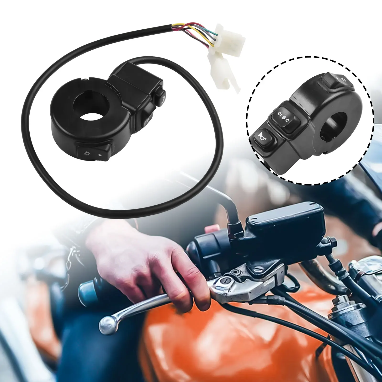 

22mm Motorcycle Switches Motorbike Horn Button Turn Signal Electric Fog Lamp Light Start Handlebar Controller Switch