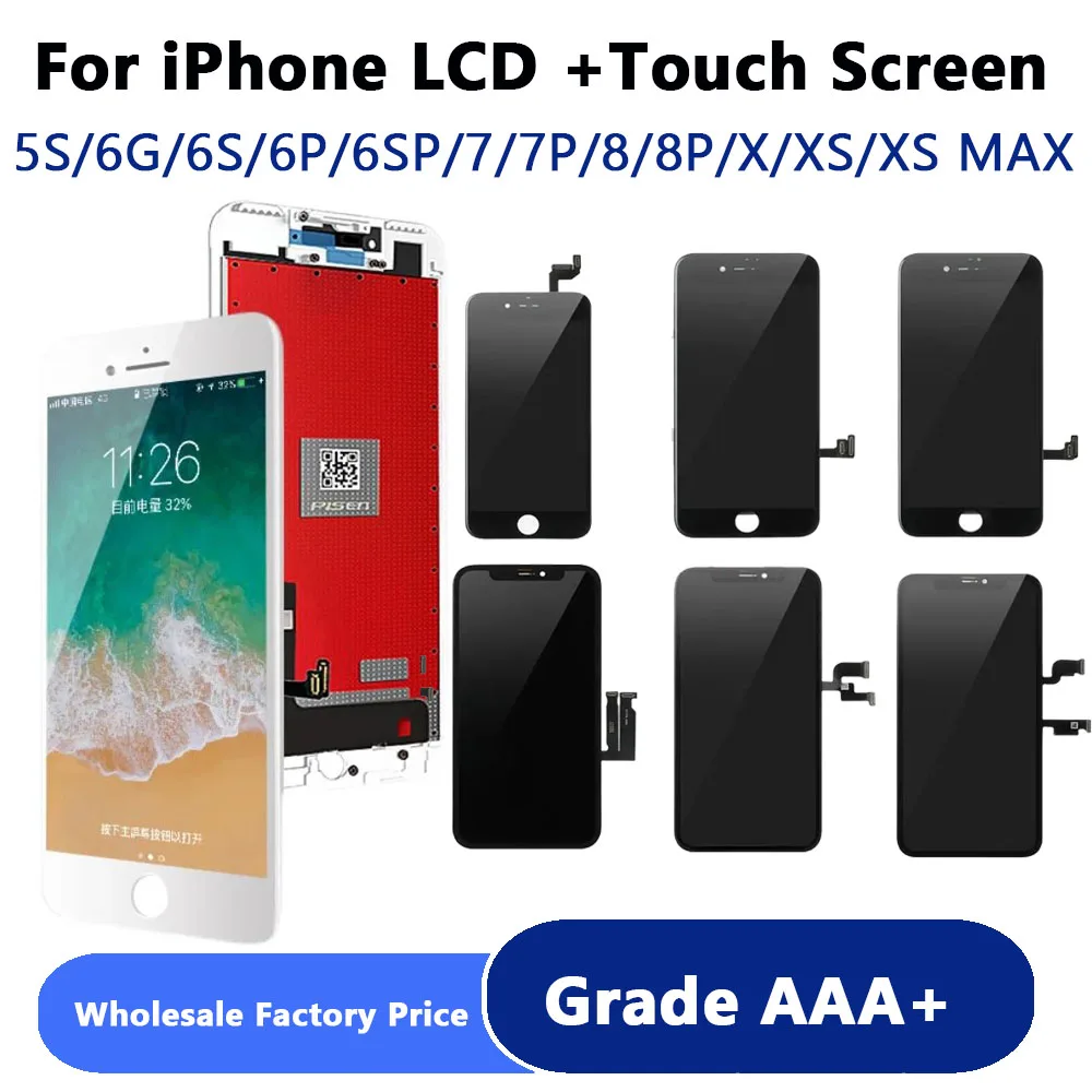 

Incell For iPhone 5 6 6 7 8 X XS XR 12 12Promax 13 LCD Display Touch Screen Digitizer Assembly Replacement Parts No Dead Pixel