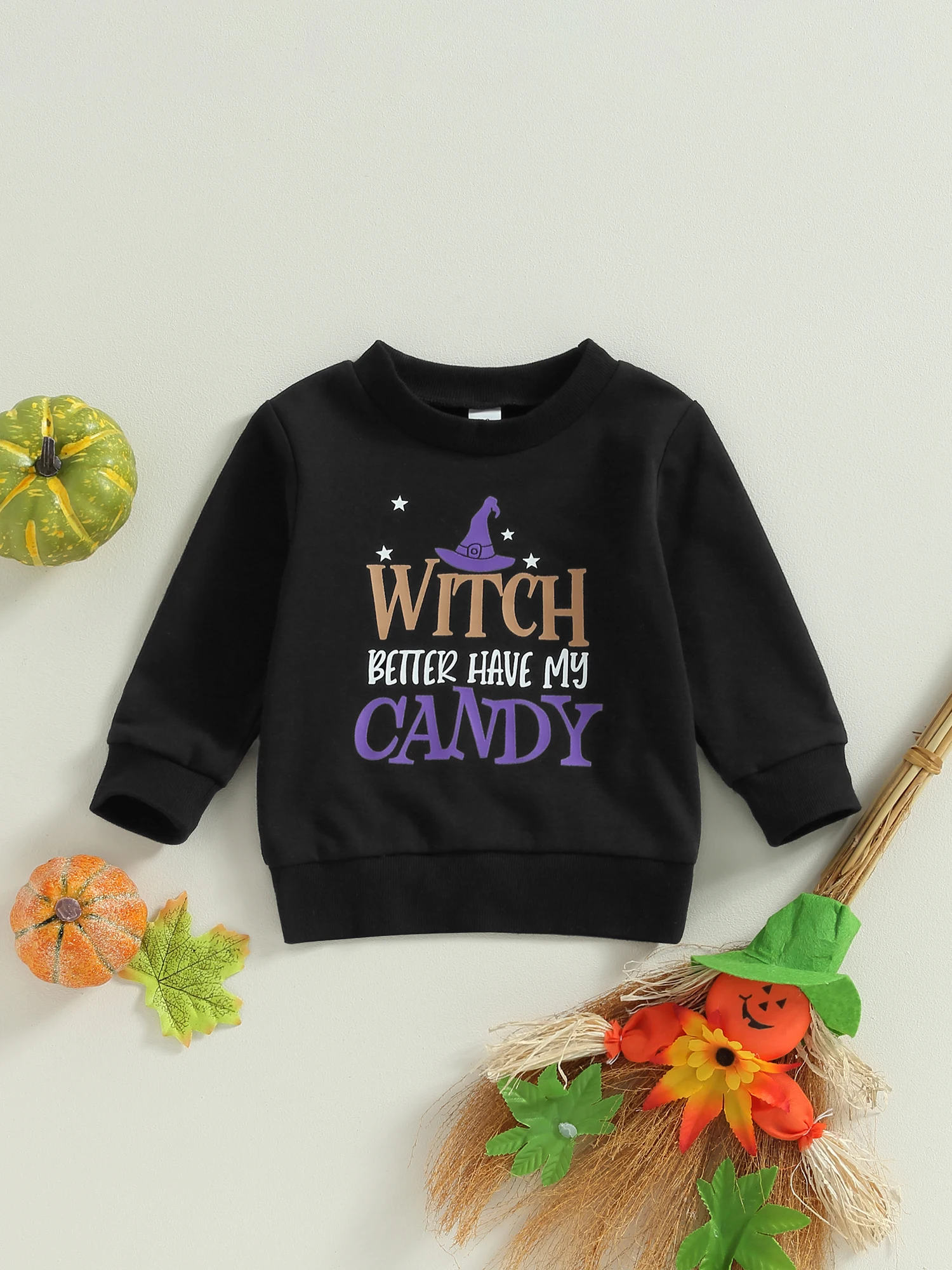 Toddler Newborn Baby Boys Girls Halloween Sweatshirts Long Sleeve Round Neck Witch Hat Print Pullovers Tops Baby Clothing
Toddler Newborn Baby Boys Girls Halloween Sweatshirts Long Sleeve Round Neck Witch Hat Print Pullovers Tops Baby Clothing