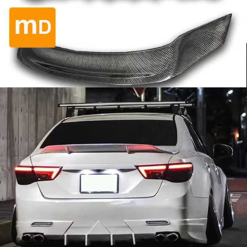 

Carbon Fiber Black Rear Spoiler Wing For Honda Civic 2010- 2018 Toyota Mark X Spoiler Top Wings Black Lip Body Kit Car Accessor