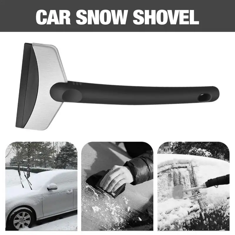 

Small Snow Shovel Long Handle Stainless Steel Non-Slip Ice Scraper Universal Vehicle Snow wiper for Trucks SUVs Portable Snow