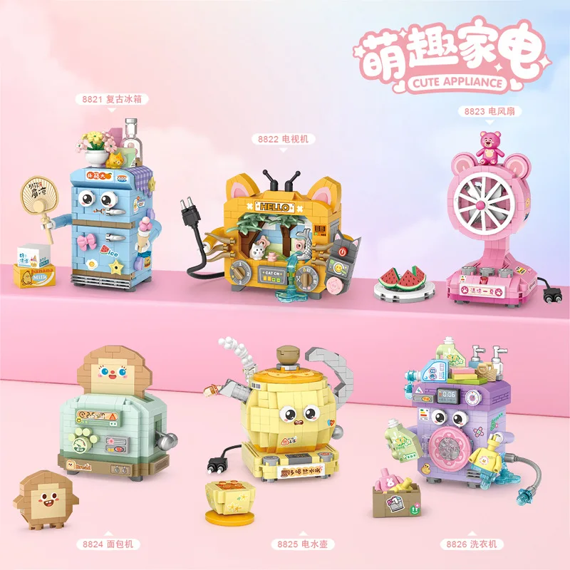 

Creative Dessert Electrical Mini Particles, Loz Building Blocks Panda Assembly Decoration,Educational Boys and Girls Kids Toys