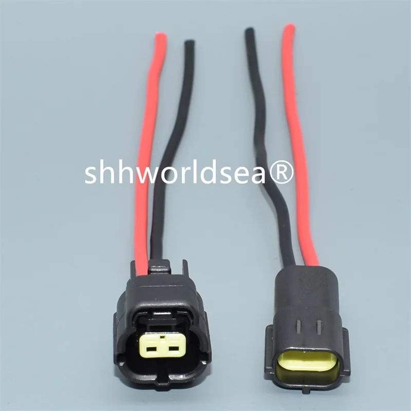 

2 Pin 1.8 Series Auto Waterproof Wire Black Male Female Connector Auto Wiring Plug With Terminal 174354-2 174352-2
