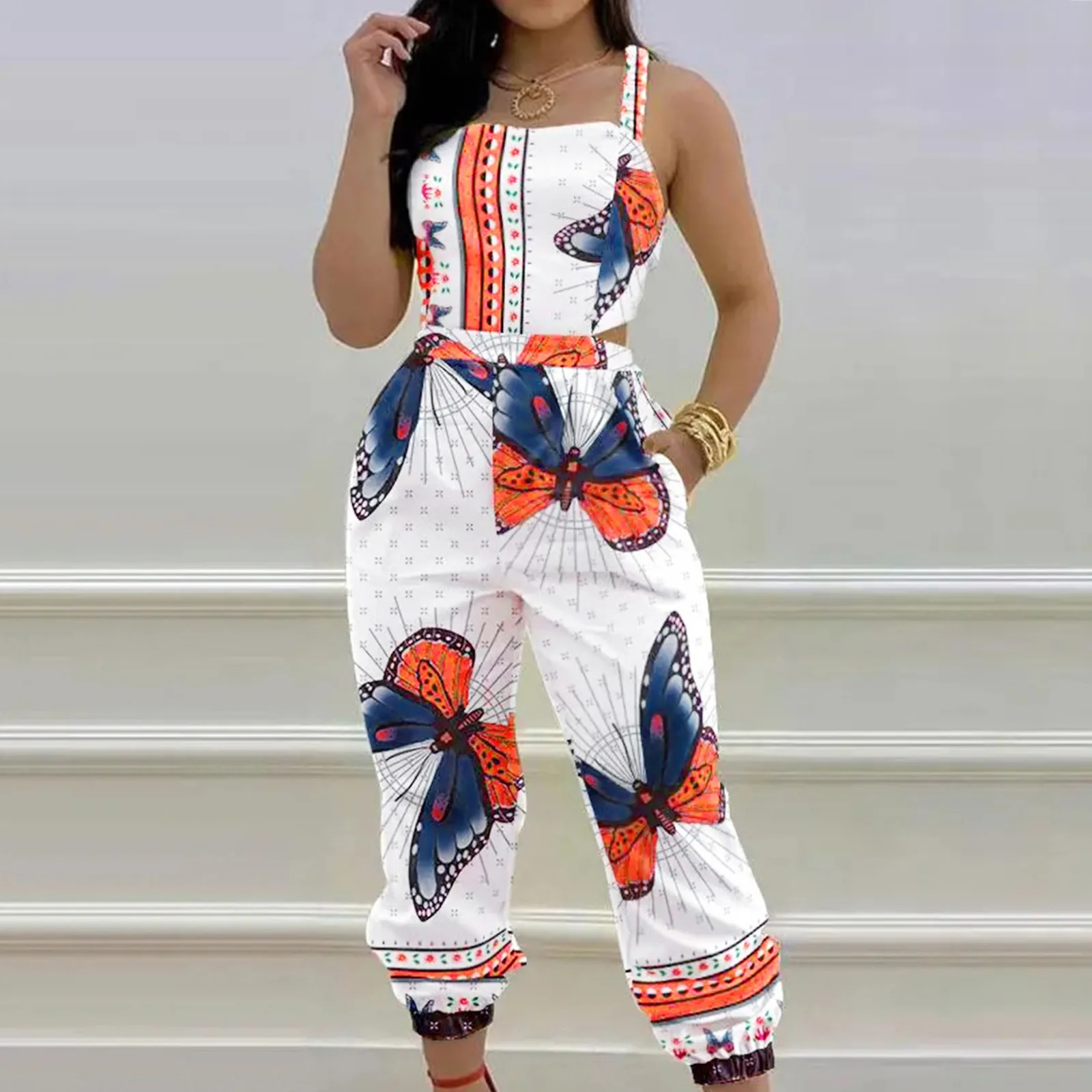 Ladies Off Shoulder Sleeveless Jumpsuit 2023 Summer Women Casual Print Rompers Streetwear Long Playsuits Overalls With Pockets
Ladies Off Shoulder Sleeveless Jumpsuit 2023 Summer Women Casual Print Rompers Streetwear Long Playsuits Overalls With Pockets