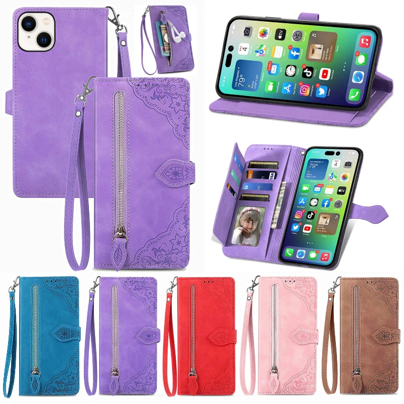 Vertical Zipper Wallet Flip Case Phone Cover For iPhone 15 14 Plus 13 12 11 Pro XR X XS Max 6 7 8 Plus Wrist Rope Phone Case
Vertical Zipper Wallet Flip Case Phone Cover For iPhone 15 14 Plus 13 12 11 Pro XR X XS Max 6 7 8 Plus Wrist Rope Phone Case