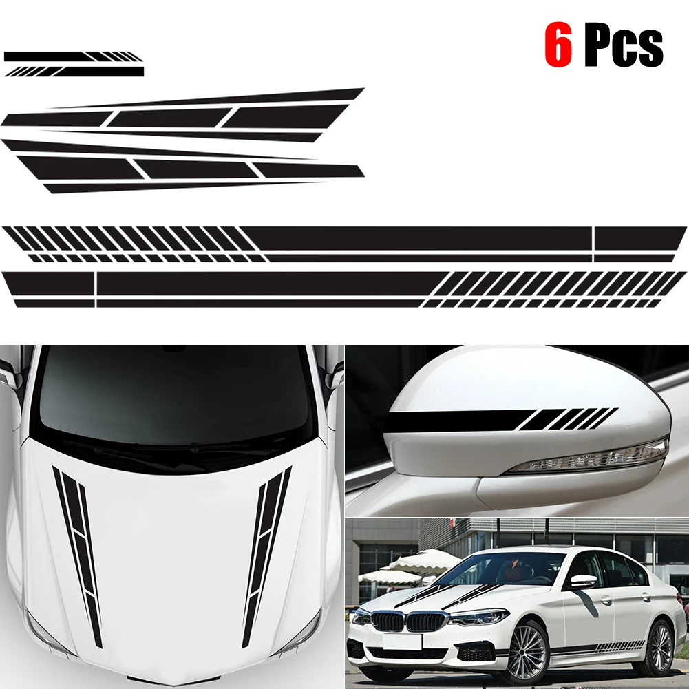 6x Stripe Vinyl Decal Sticker Graphics Car Side Body Hood Cover Rearview Mirror for Mercedes for Honda Vehicle Decor Accessories
6x Stripe Vinyl Decal Sticker Graphics Car Side Body Hood Cover Rearview Mirror for Mercedes for Honda Vehicle Decor Accessories