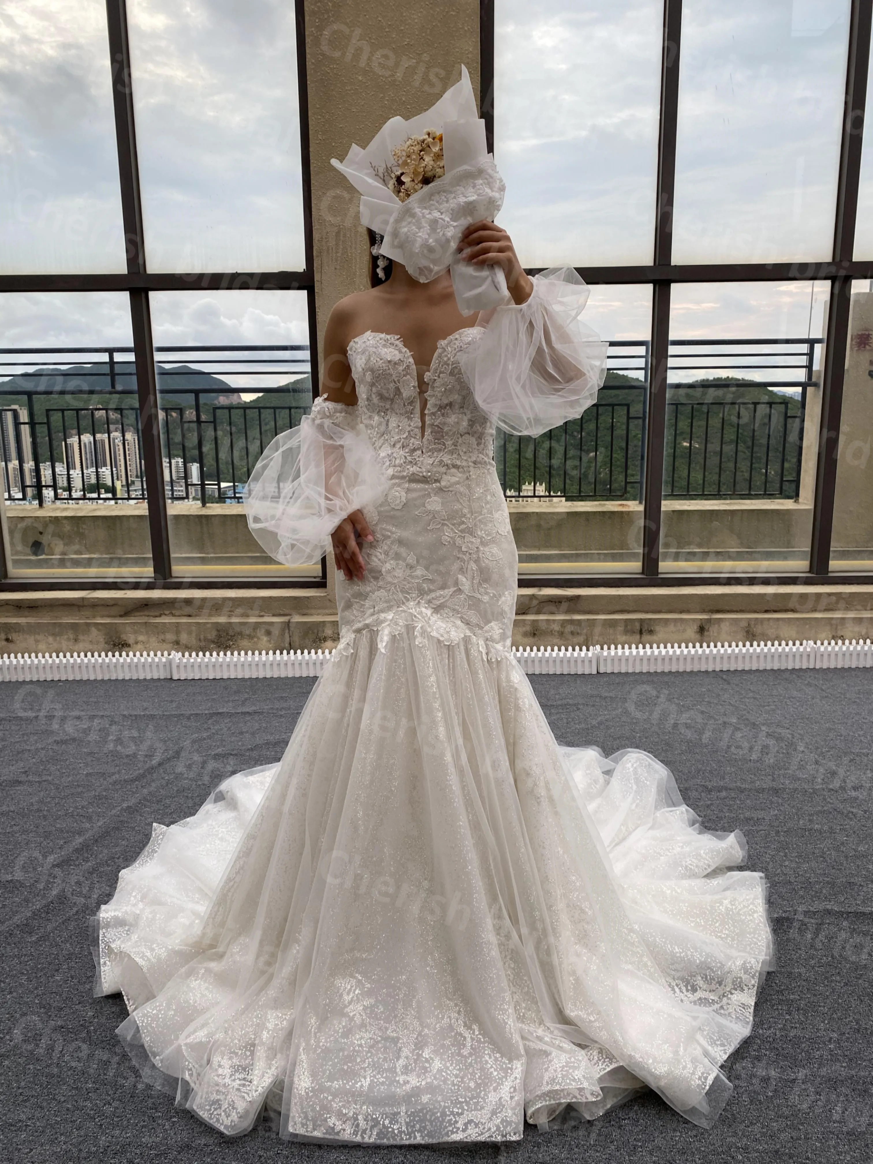 C5015M Elegant Mermaid Wedding Dress, Lace Applique and Beading Bridal Gown, Sleeveless Zipper Back Mermaid Bride Dress Women
C5015M Elegant Mermaid Wedding Dress, Lace Applique and Beading Bridal Gown, Sleeveless Zipper Back Mermaid Bride Dress Women