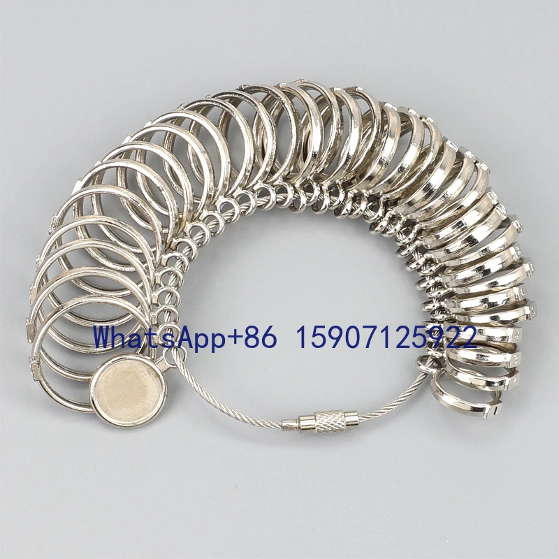 

Полезный инструмент HK, серебряное кольцо, размер 33, различные размеры, металлическое кольцо, измерительный инструмент, кольцо для пальца, измерительный прибор