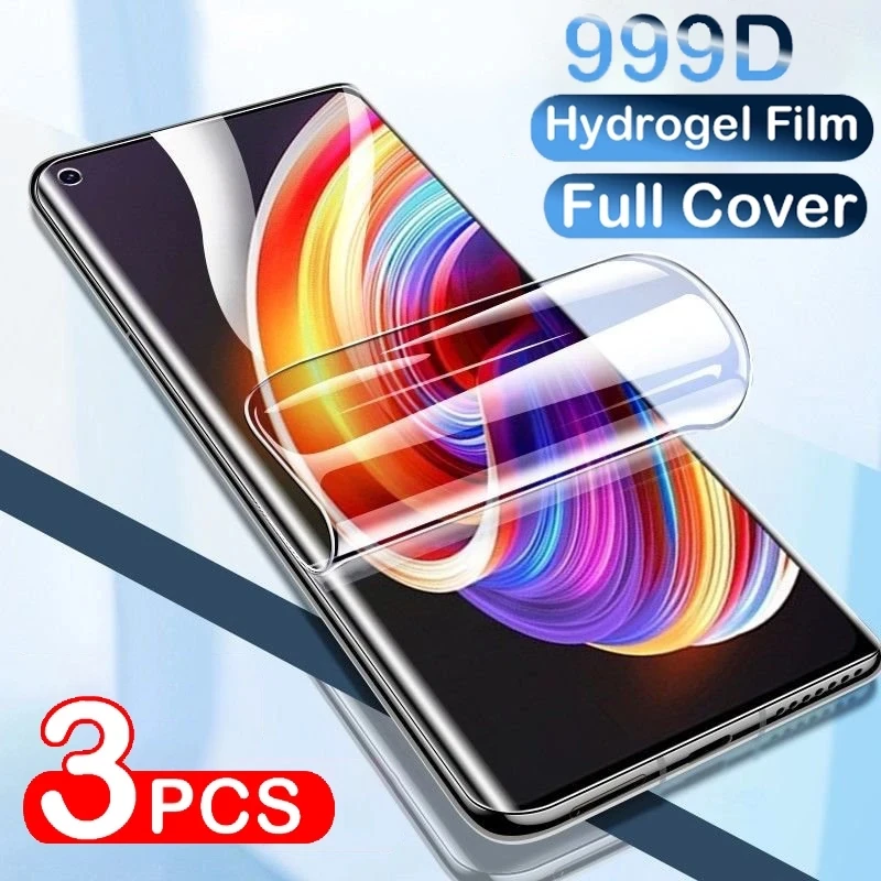 

3PCS Hydrogel Film Case For Realme Q2 Q3 Q5 Pro Q5i Q3i Q3s Q3t Q2i X3 Superzoom X7 Max X50 X50m 5G Screen Protector